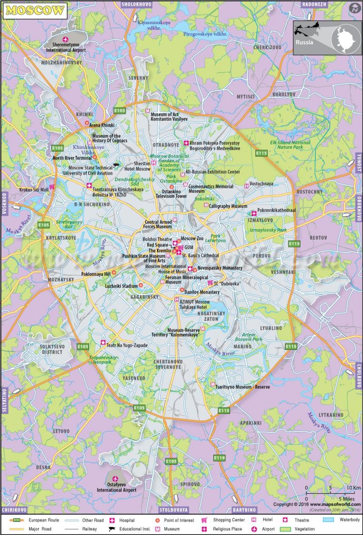 Moskau नक्शे