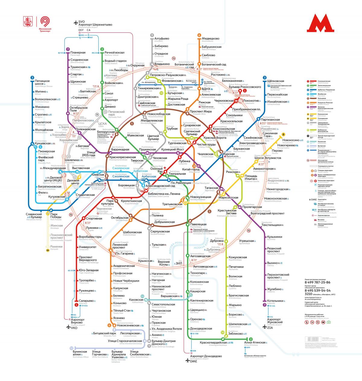 मेट्रो moskou का नक्शा