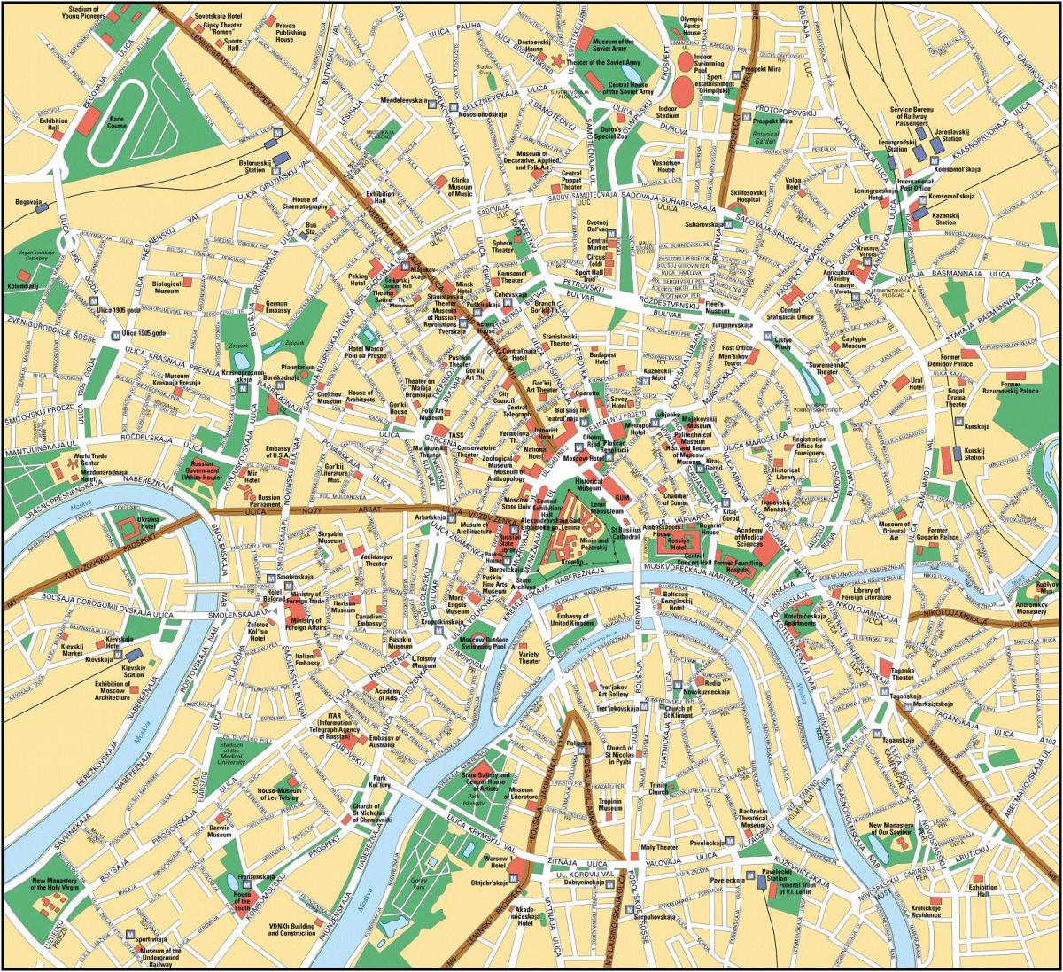 मोस्कवा शहर के नक्शे